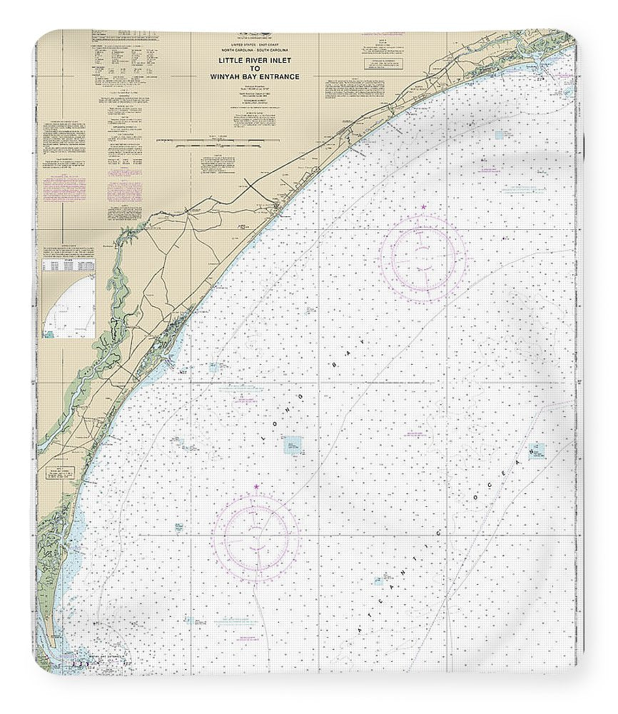 Nautical Chart-11535 Little River Lnlet-winyah Bay Entrance - Blanket