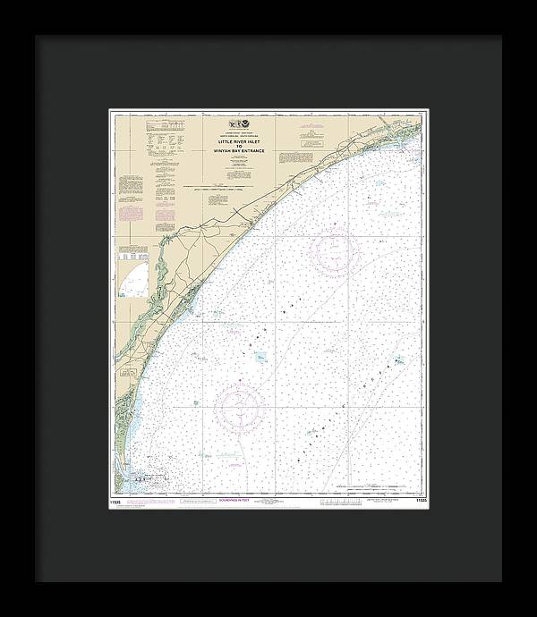 Nautical Chart-11535 Little River Lnlet-winyah Bay Entrance - Framed Print