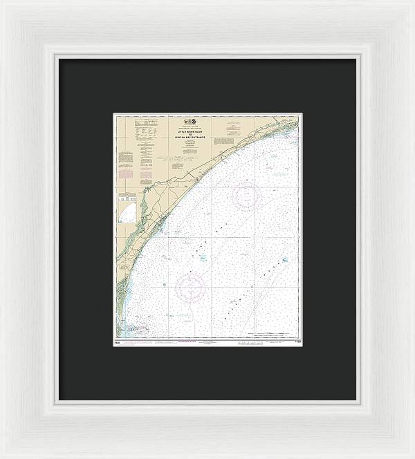 Nautical Chart-11535 Little River Lnlet-winyah Bay Entrance - Framed Print