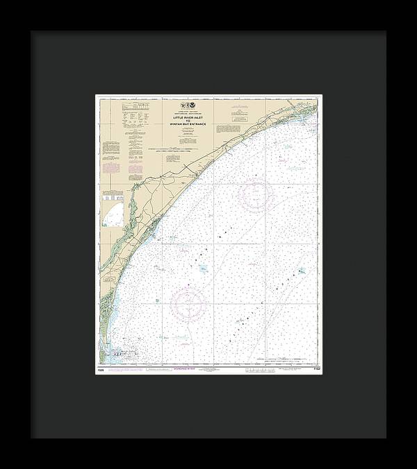 Nautical Chart-11535 Little River Lnlet-winyah Bay Entrance - Framed Print