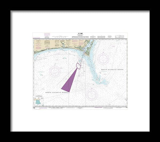 A beuatiful Framed Print of the Nautical Chart-11536 Approaches-Cape Fear River by SeaKoast