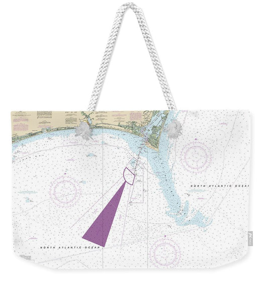 Nautical Chart-11536 Approaches-cape Fear River - Weekender Tote Bag