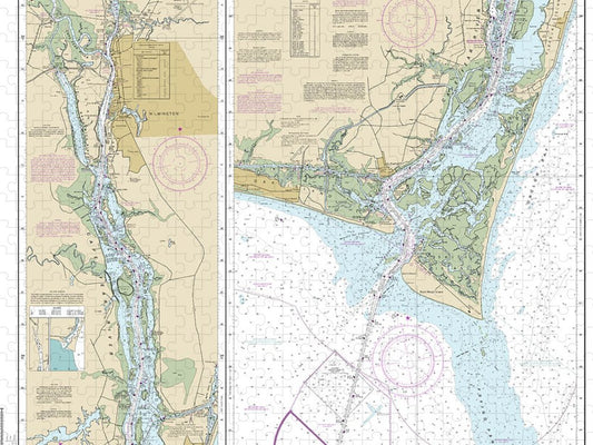 Nautical Chart 11537 Cape Fear River Cape Fear Wilmington Puzzle