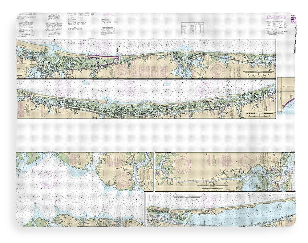 Nautical Chart-11541 Intracoastal Waterway Neuse River-myrtle Grove Sound - Blanket