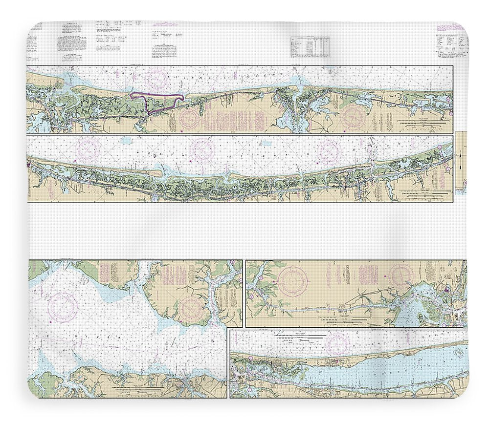 Nautical Chart-11541 Intracoastal Waterway Neuse River-myrtle Grove Sound - Blanket