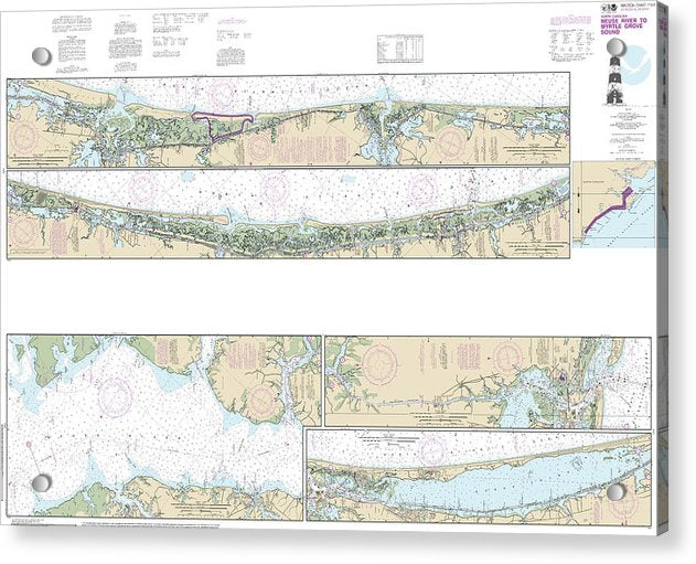 Nautical Chart-11541 Intracoastal Waterway Neuse River-myrtle Grove Sound - Acrylic Print