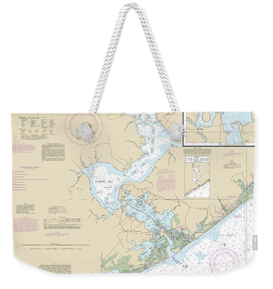Nautical Chart-11542 New River, Jacksonville - Weekender Tote Bag