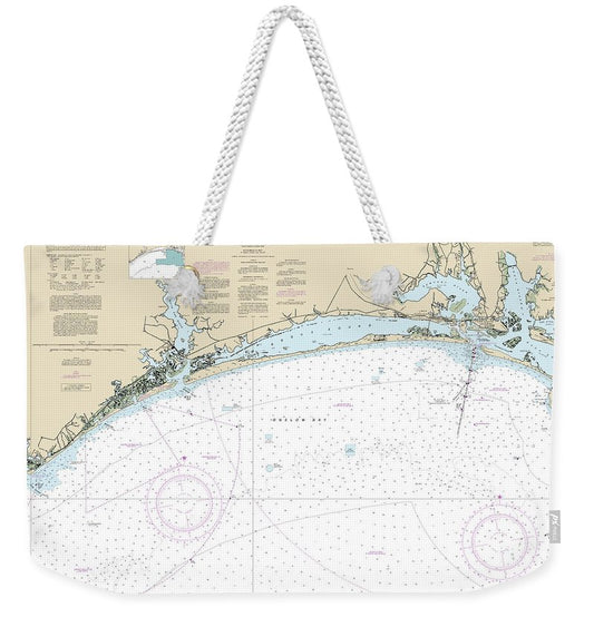 Nautical Chart-11543 Cape Lookout-new River - Weekender Tote Bag