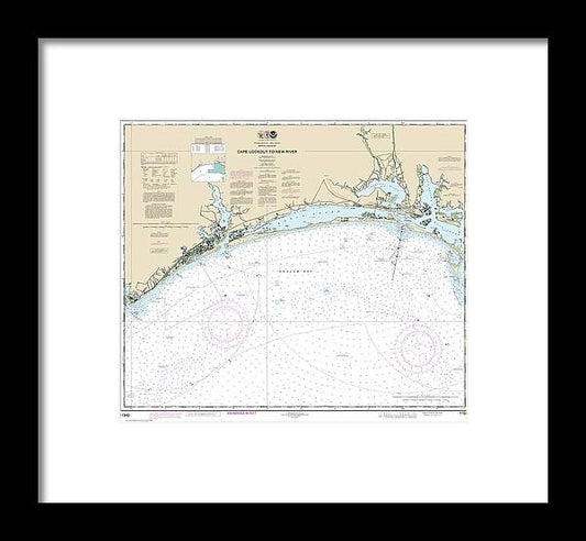 A beuatiful Framed Print of the Nautical Chart-11543 Cape Lookout-New River by SeaKoast