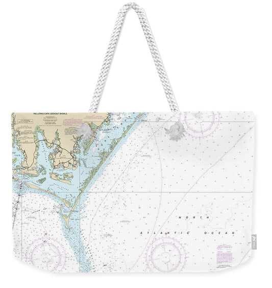Nautical Chart-11544 Portsmouth Island-beaufort, Including Cape Lookout Shoals - Weekender Tote Bag