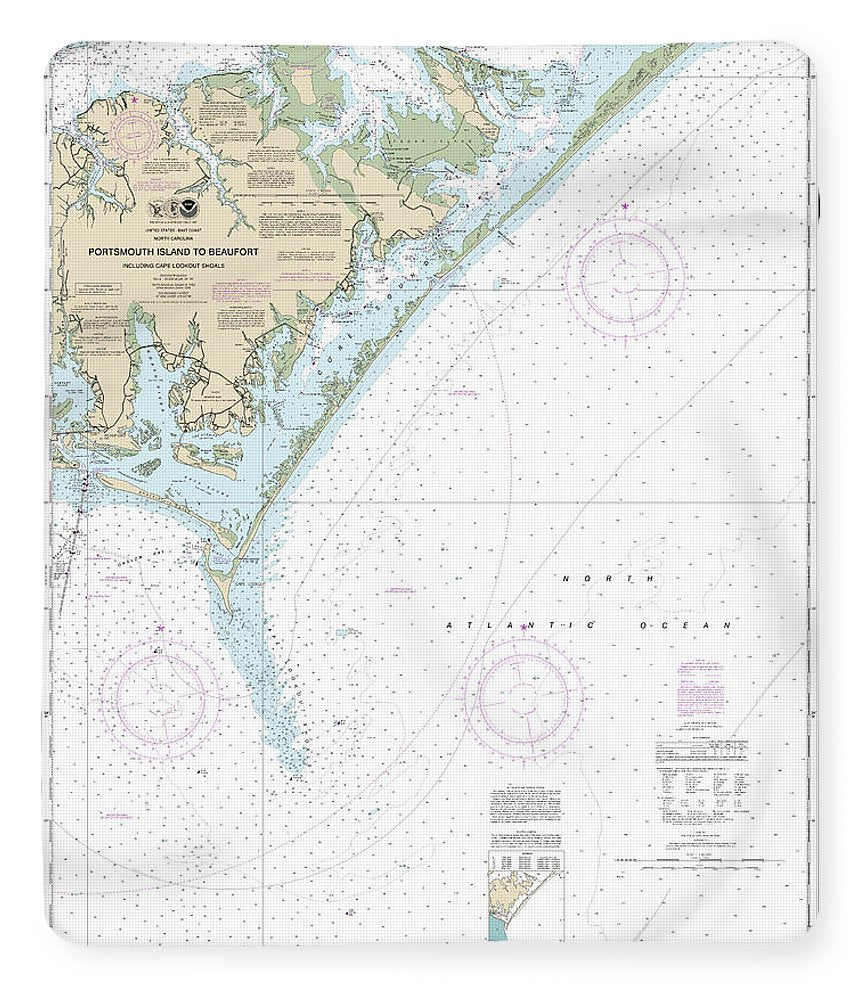 Nautical Chart-11544 Portsmouth Island-beaufort, Including Cape Lookout Shoals - Blanket