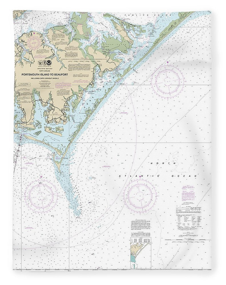 Nautical Chart-11544 Portsmouth Island-beaufort, Including Cape Lookout Shoals - Blanket