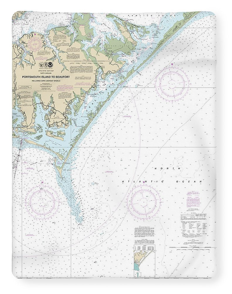 Nautical Chart-11544 Portsmouth Island-beaufort, Including Cape Lookout Shoals - Blanket