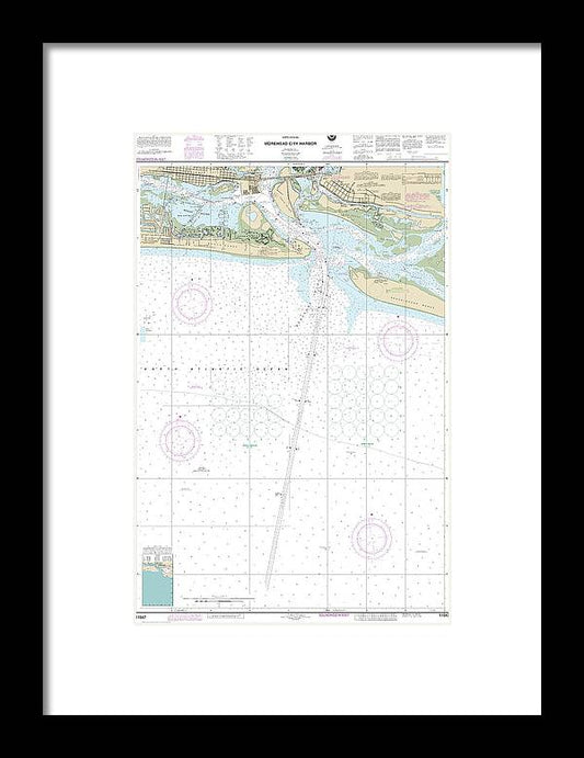 A beuatiful Framed Print of the Nautical Chart-11547 Morehead City Harbor by SeaKoast