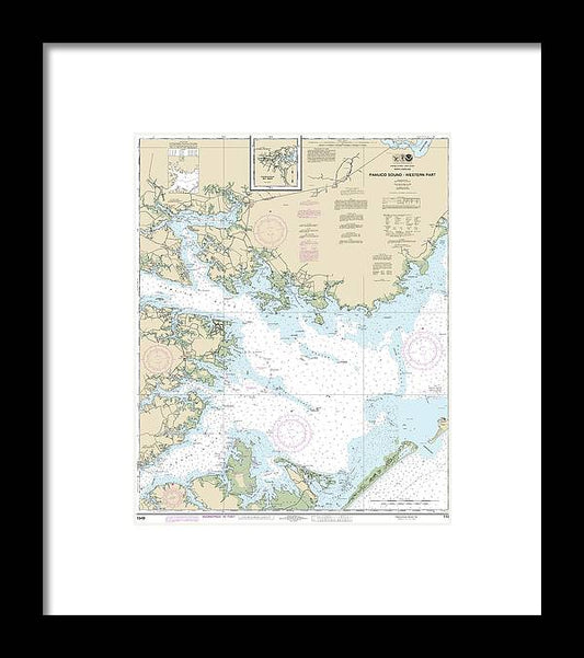 A beuatiful Framed Print of the Nautical Chart-11548 Pamlico Sound Western Part by SeaKoast