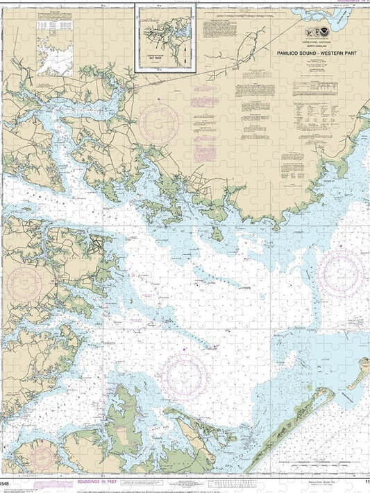 Nautical Chart 11548 Pamlico Sound Western Part Puzzle