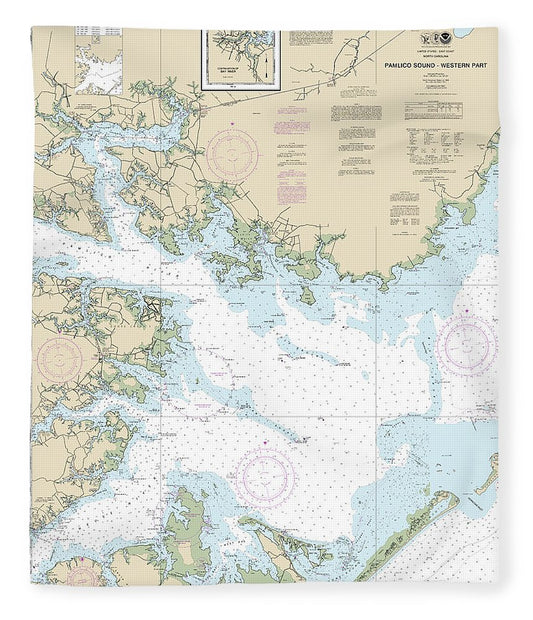Nautical Chart 11548 Pamlico Sound Western Part Blanket