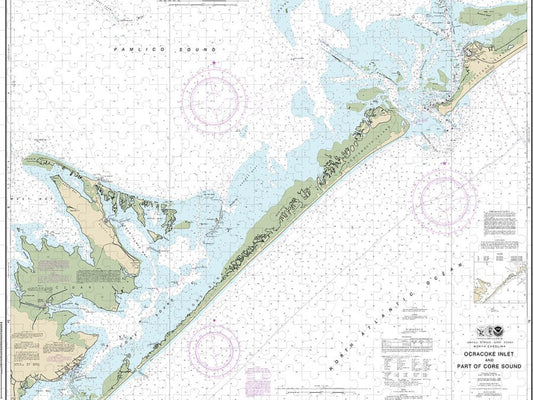 Nautical Chart 11550 Ocracoke Lnlet Part Core Sound Puzzle