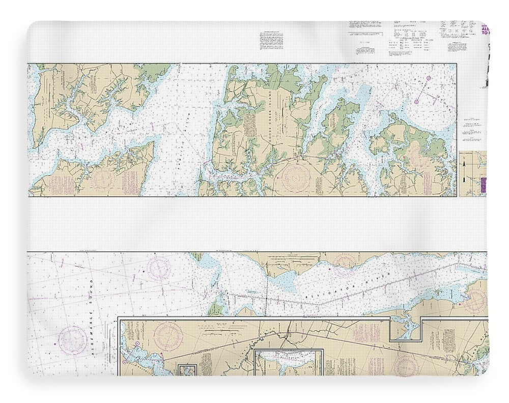 Nautical Chart-11553 Intracoastal Waterway Albermarle Sound-neuse River, Alligator River, Second Creek - Blanket