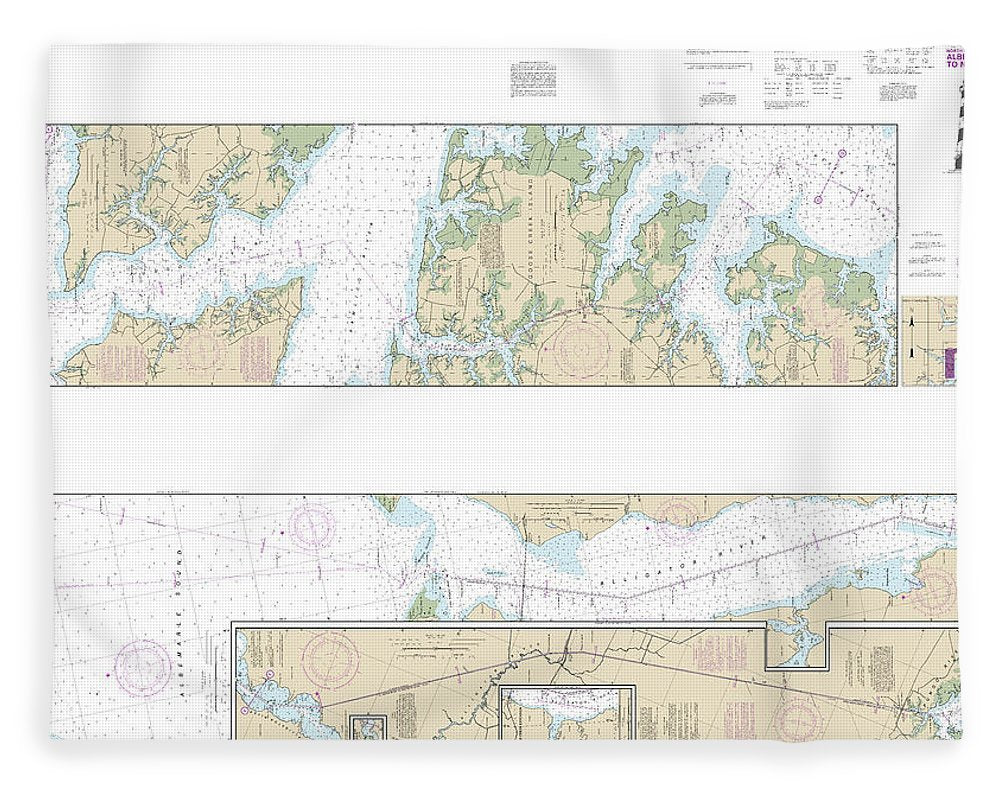 Nautical Chart-11553 Intracoastal Waterway Albermarle Sound-neuse River, Alligator River, Second Creek - Blanket