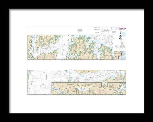 A beuatiful Framed Print of the Nautical Chart-11553 Intracoastal Waterway Albermarle Sound-Neuse River, Alligator River, Second Creek by SeaKoast