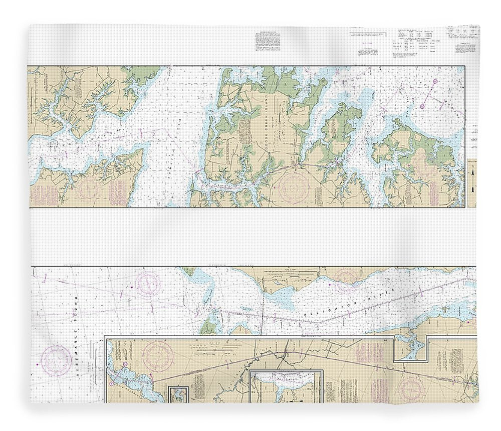 Nautical Chart 11553 Intracoastal Waterway Albermarle Sound Neuse River, Alligator River, Second Creek Blanket