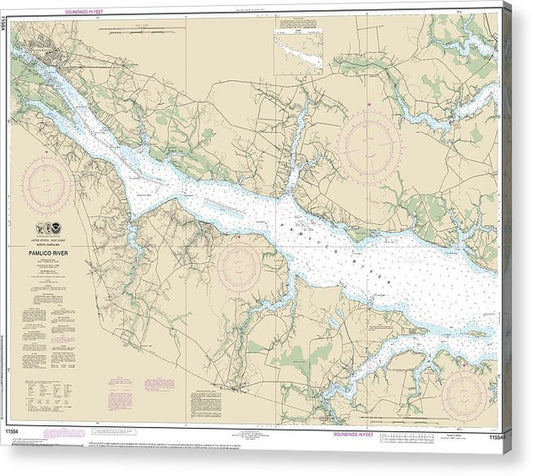 Nautical Chart-11554 Pamlico River  Acrylic Print