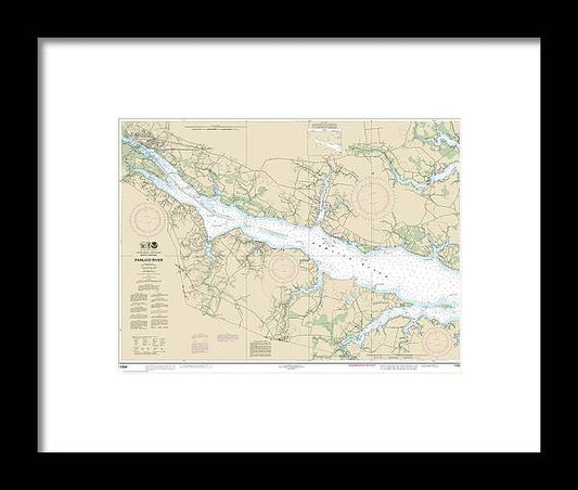 A beuatiful Framed Print of the Nautical Chart-11554 Pamlico River by SeaKoast