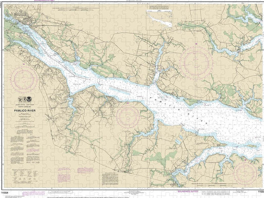 Nautical Chart 11554 Pamlico River Puzzle