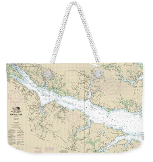 Nautical Chart-11554 Pamlico River - Weekender Tote Bag