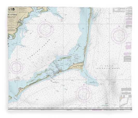 Nautical Chart 11555 Cape Hatteras Wimble Shoals Ocracoke Inlet Blanket