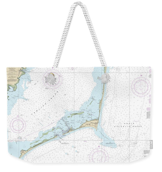 Nautical Chart-11555 Cape Hatteras-wimble Shoals-ocracoke Inlet - Weekender Tote Bag