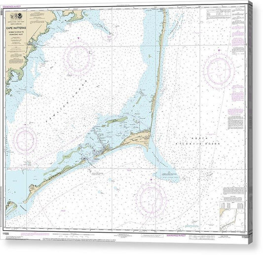 Nautical Chart-11555 Cape Hatteras-Wimble Shoals-Ocracoke Inlet  Acrylic Print