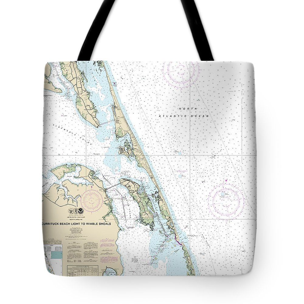 Nautical Chart-12204 Currituck Beach Light-wimble Shoals - Tote Bag