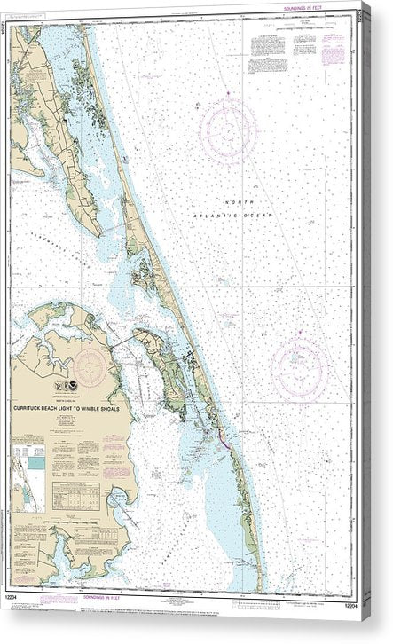 Nautical Chart-12204 Currituck Beach Light-Wimble Shoals  Acrylic Print