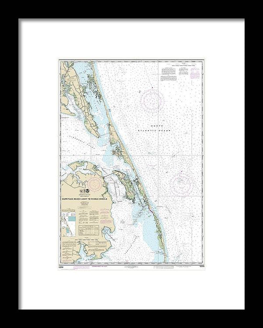 A beuatiful Framed Print of the Nautical Chart-12204 Currituck Beach Light-Wimble Shoals by SeaKoast