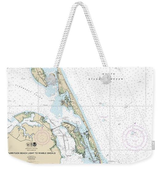 Nautical Chart-12204 Currituck Beach Light-wimble Shoals - Weekender Tote Bag