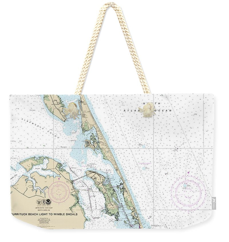 Nautical Chart-12204 Currituck Beach Light-wimble Shoals - Weekender Tote Bag