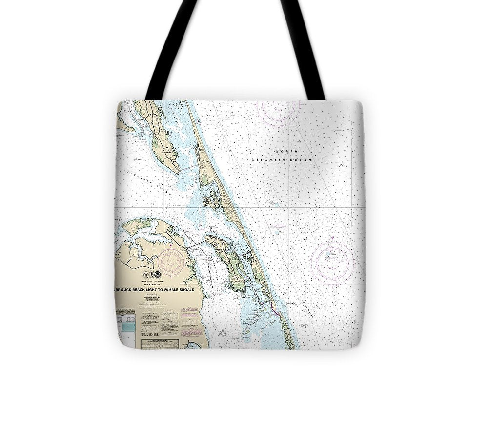 Nautical Chart 12204 Currituck Beach Light Wimble Shoals Tote Bag