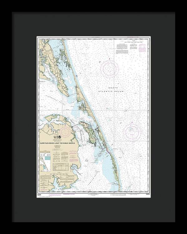 Nautical Chart-12204 Currituck Beach Light-wimble Shoals - Framed Print