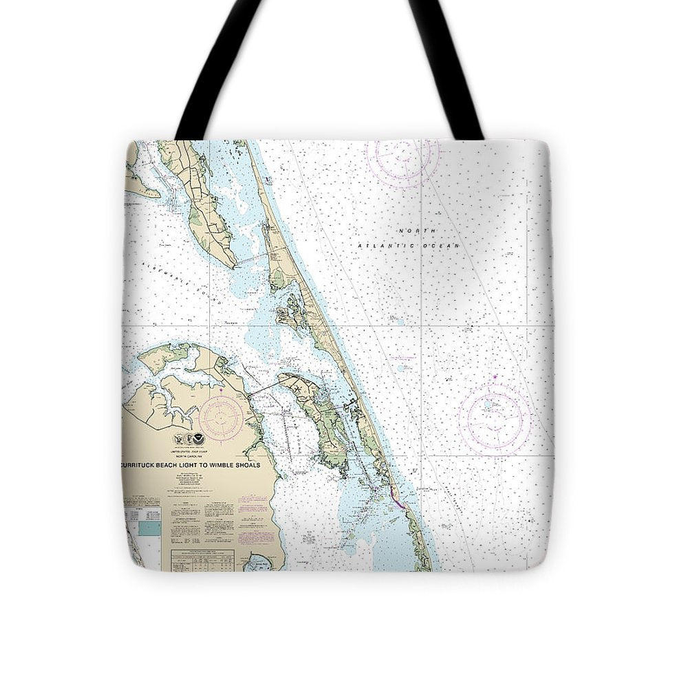 Nautical Chart-12204 Currituck Beach Light-wimble Shoals - Tote Bag