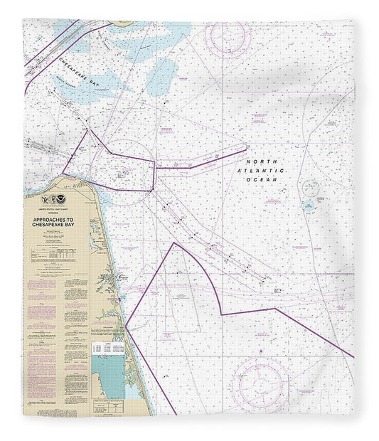 Nautical Chart 12208 Approaches Chesapeake Bay Blanket