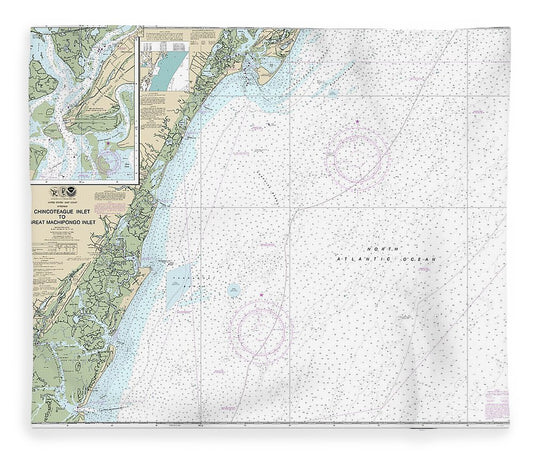 Nautical Chart 12210 Chincoteague Inlet Great Machipongo Inlet, Chincoteague Inlet Blanket