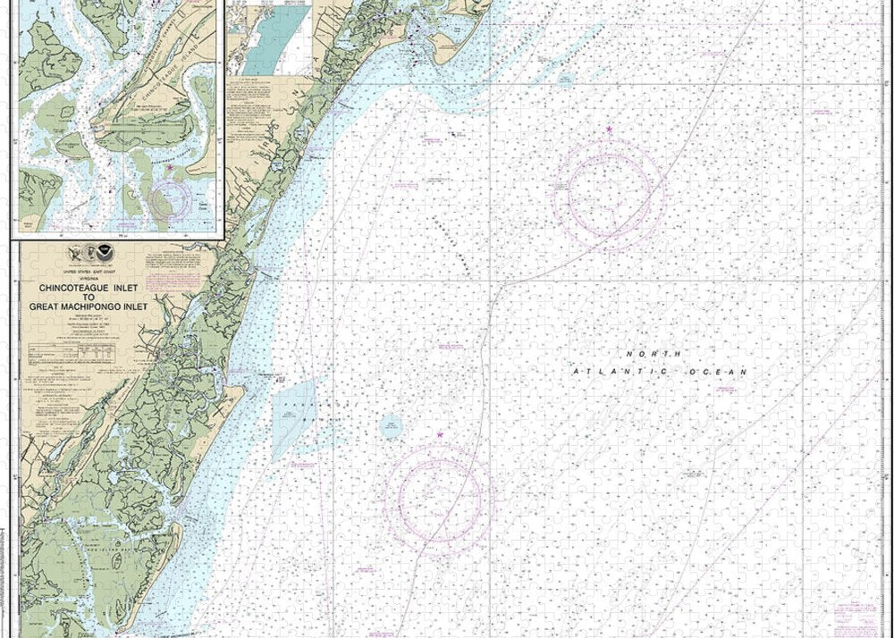 Nautical Chart-12210 Chincoteague Inlet-great Machipongo Inlet, Chincoteague Inlet - Puzzle