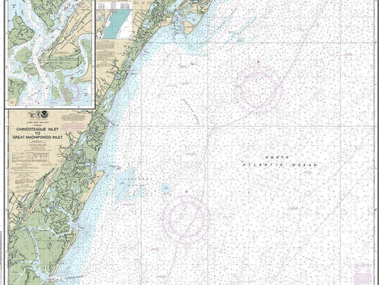 Nautical Chart 12210 Chincoteague Inlet Great Machipongo Inlet, Chincoteague Inlet Puzzle