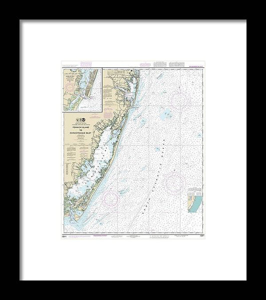 Nautical Chart-12211 Fenwick Island-chincoteague Inlet, Ocean City Inlet - Framed Print