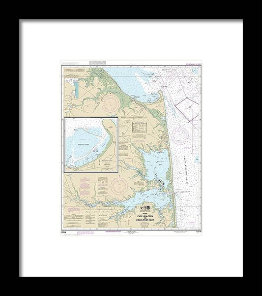 A beuatiful Framed Print of the Nautical Chart-12216 Cape Henlopen-Indian River Inlet, Breakwater Harbor by SeaKoast