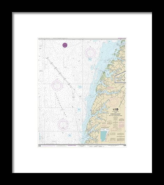A beuatiful Framed Print of the Nautical Chart-12226 Chesapeake Bay Wolf Trap-Pungoteague Creek by SeaKoast