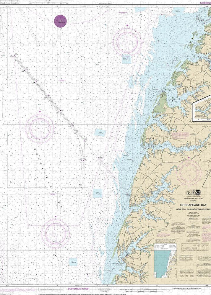 Nautical Chart-12226 Chesapeake Bay Wolf Trap-pungoteague Creek - Puzzle