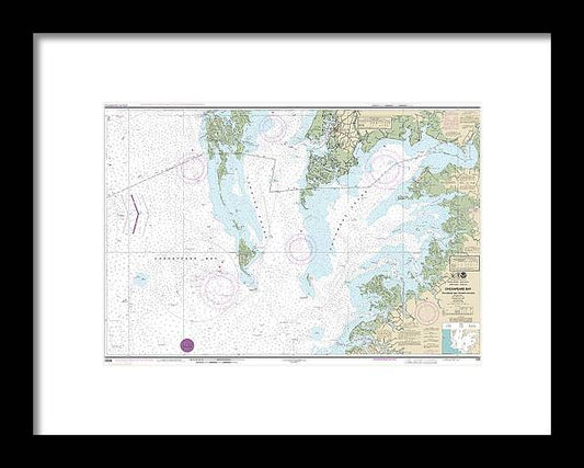 A beuatiful Framed Print of the Nautical Chart-12228 Chesapeake Bay Pocomoke-Tangier Sounds by SeaKoast
